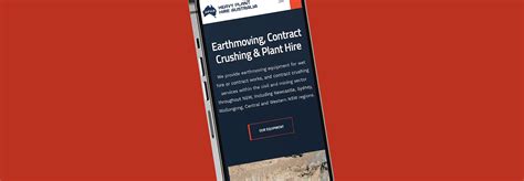 Heavy Plant Hire Australia Case Study Handmade Web And Design