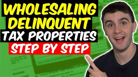 Wholesaling Tax Delinquent Properties Step By Step Youtube