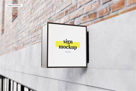 Premium PSD | Sign mockup