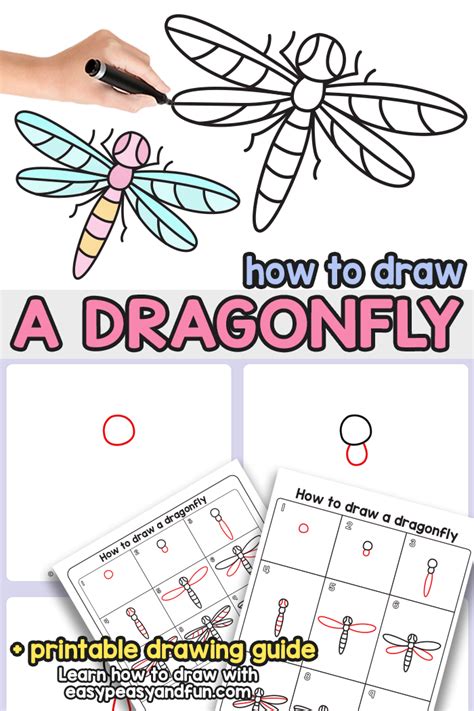 How To Draw A Dragonfly Step By Step Drawing Tutorial Drawing