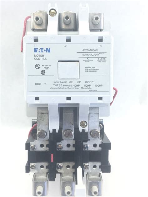 Eaton A200m4cac Model K Non Reversing Motor Starter 3 Pole B456