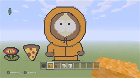 Kenny South Park Minecraft Pixel Art Speed Art Youtube