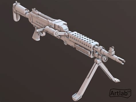 M240L Machine Gun 3D Model 3D Weapon Model USA Weapon - Etsy