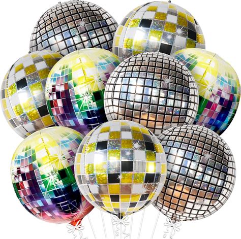 Amazon KatchOn Big Multicolor Disco Ball Balloons 22 Inch Pack