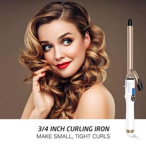 Hoson 3 4 Inch Professional Ceramic Tourmaline Curling Iron With 9 Heat Settings And Heat