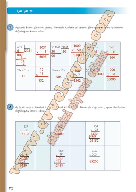 4 Sınıf Matematik Ders Kitabı Meb Sayfa 112 115 116 118 119 121 122