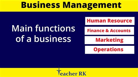 What Are The Main Functions Of A Business Business Management