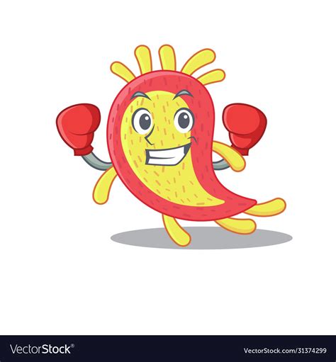 A Sporty Boxing Athlete Mascot Design Of Vector Image