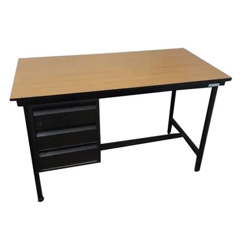 Brown 3 Drawers Office Rectangle Table at Best Price in Mumbai | Magnek ...