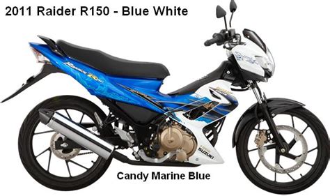 4 Colors Of 2011 Suzuki Raider R150 Motorcycles And Ninja 250