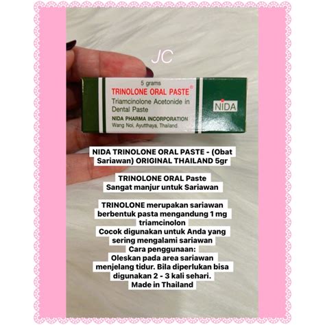 Jual NIDA TRINOLONE ORAL PASTE SALEP SARIAWAN OBAT SARIAWAN