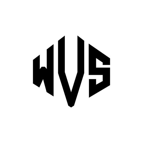 WVS letter logo design with polygon shape. WVS polygon and cube shape