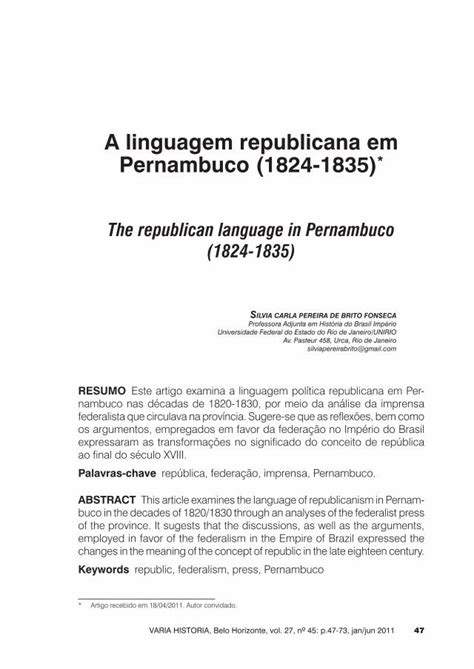 PDF FONSECA Silvia Carla Pereira De Brito A Linguagem Republicana