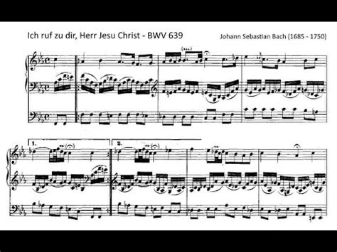 Johann Sebastian Bach Orgelbüchlein Ich ruf zu dir Herr Jesu Christ