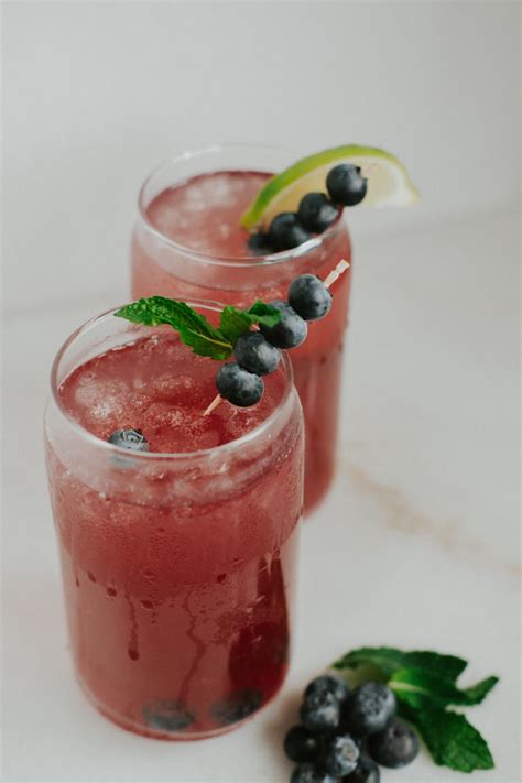 Blueberry Mint Spritzer Mocktail Momtrends