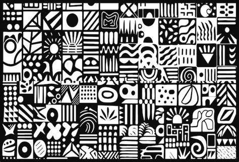 Premium Vector | Abstract shapes pattern minimalist abstract shapes ...