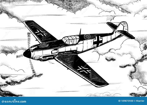 Bosquejo De Digitaces De Los Aviones Alemanes De La Guerra Mundial 2