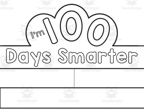 100 Days Smarter Crown by Teach Simple