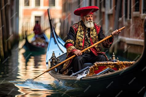 Premium Photo Elderly Man In Traditional Venetian Costume On A