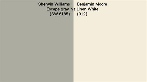 Sherwin Williams Escape Gray Sw 6185 Vs Benjamin Moore Linen White