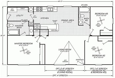 Double Wide Mobile Home Floor Plans Fleetwood Mobile Home Floor Intended For Fleetwood Mobile