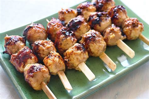 Japanese Chicken Meatballs Tsukune Asian Inspirations