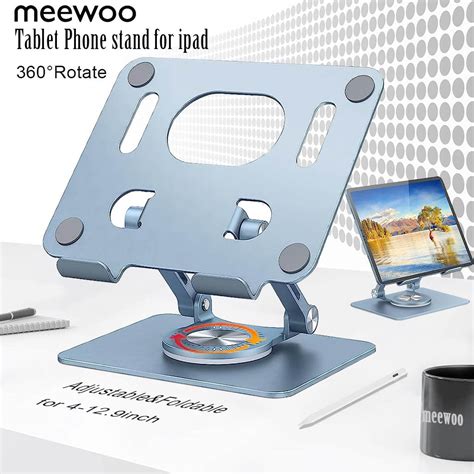 Meewoo Tablet Stand For Ipad Stand 360rotation Dual Axis Height