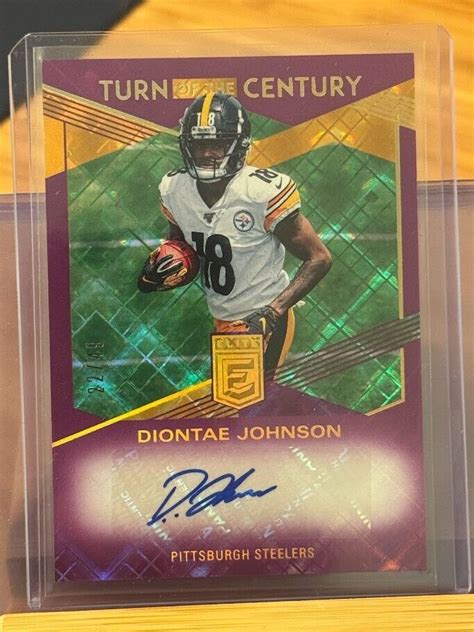 2019 Donruss Elite Diontae Johnson Turn Of The Century Auto Rookie RC