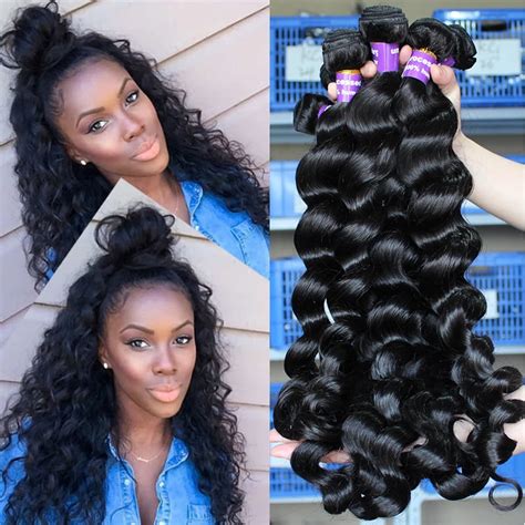 Loose Wave Bundles Raw Virgin Brazilian Hair Weave Bundles 100 Human