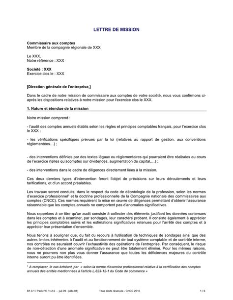 Model De Lettre De Mission Doc Pdf Page Sur