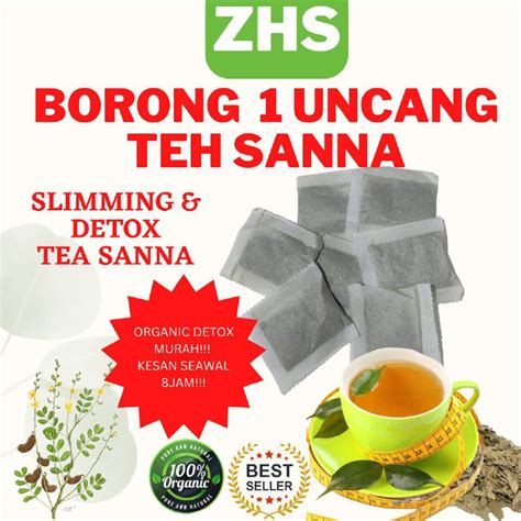 Borong Uncang Asli Daun Senna Uncang G Original Sanna Tea