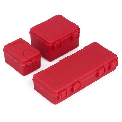 3pcs Plastic Storage Boxes 110th Scale Orange Black Or Red Gt Rc