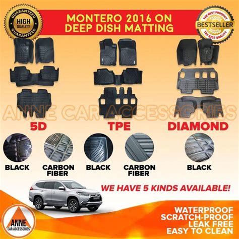 5D TPE Car Deep Dish Matting For Mitsubishi Montero Sports GLS GLX GT