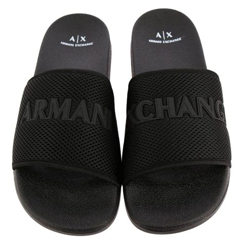 Armani Exchange Outlet: Sandals men | Sandals Armani Exchange Men Black ...