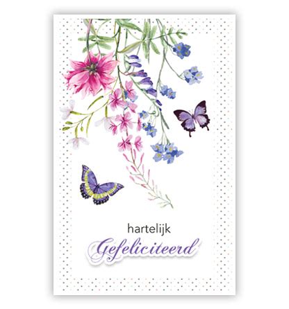 Hangende Bloemen En Vlinders Primeurcards