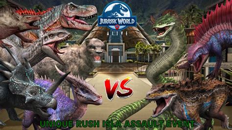 Unique Rush Isla Assault Event Jurassic World Alive Youtube