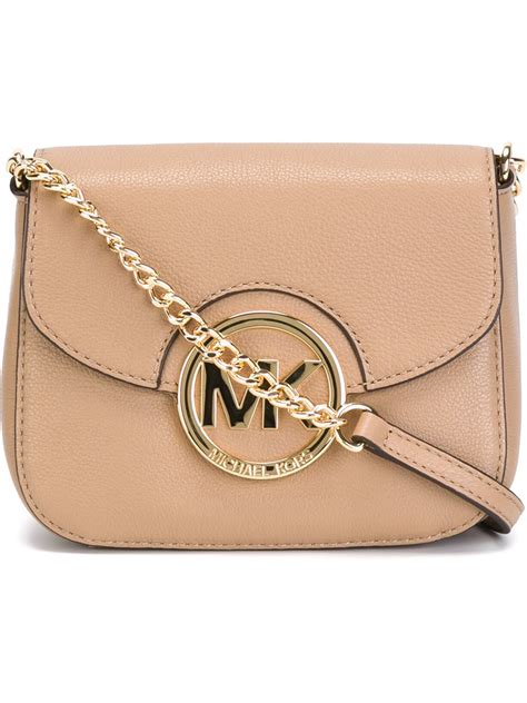 Lyst Michael Michael Kors Fulton Crossbody Bag In Natural