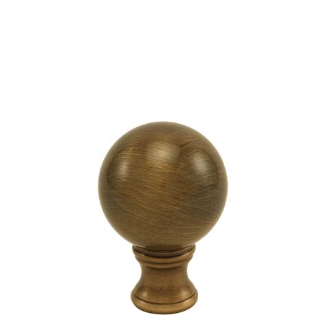 Sphere Antique Brass Finial The Lamp Shade