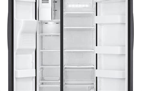 Samsung 245 Cu Ft Side By Side Refrigerator In Black Stainless Steel Rs25j500dsg The Home Depot