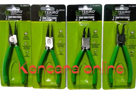 Tang Snap Ring Tekiro 5 Set 4pcs Bengkok Lurus Buka Tutup Tang