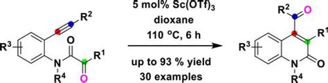 Construction Of Acyl Quinolones Through Sc Otf Catalyzed Ring