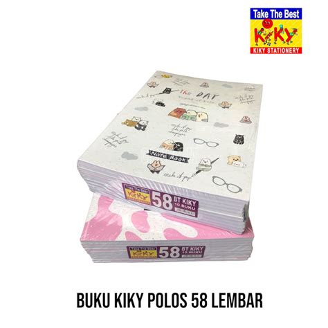 Jual Buku Tulis Kiky Polos Lembar Kwarto Cover Random Pak Buku