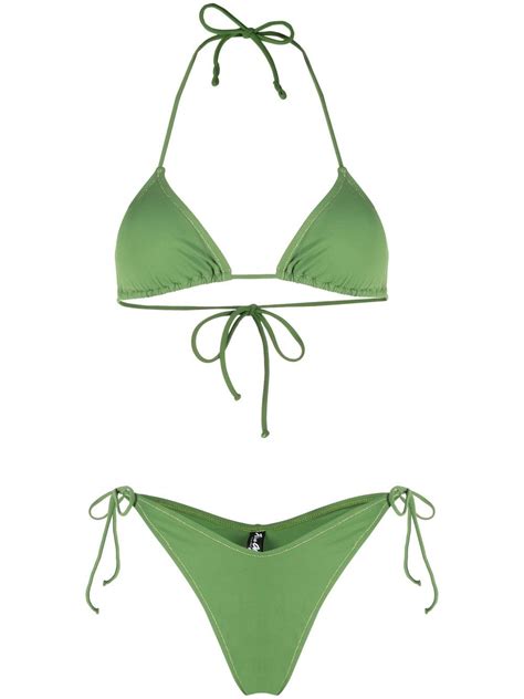 Reina Olga Susan Recycled Halterneck Bikini In Gr N Modesens