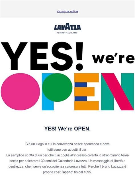 Yes Were Open Scopri Il Nuovo Iconico Calendario Lavazza Jekoo