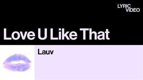 도입부부터 바로 반해버린 라우브 여름 노래💜 상큼청량함 최대치 찍음 라우브 Lauv Love U Like That