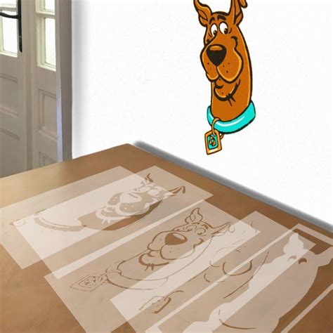 Scooby Doo Stencil In 5 Layers