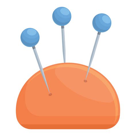 Needle sewing pillow icon, cartoon style 14308878 Vector Art at Vecteezy