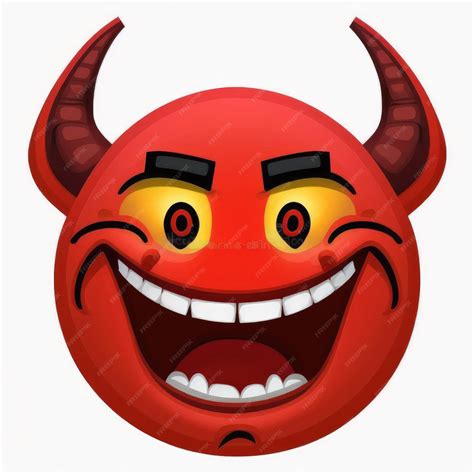 Premium Photo Expressive Emoticon Face Demon Emoji