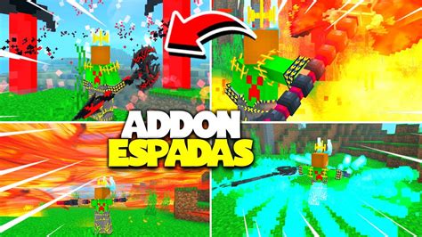 SAIU MELHOR ADDON MOD DE ESPADAS PARA MINECRAFT PE Minecraft Bedrock