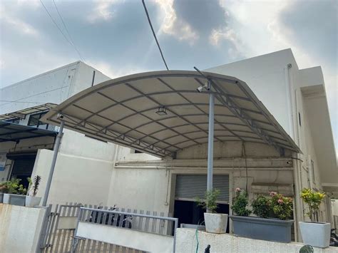 White Prefab Mild Steel Car Parking Shed At Rs Sq Ft In Vadodara